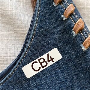 CB4, Blue And Brown Handles Shoulder Bag